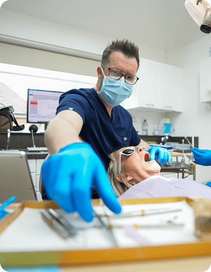 Start Smiling dentist reviewing treatment options