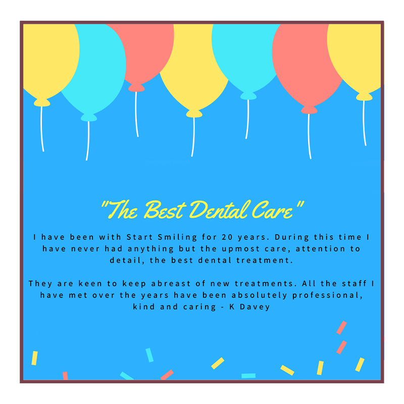 Patient Reviews at Start Smiling Dentist in Essex