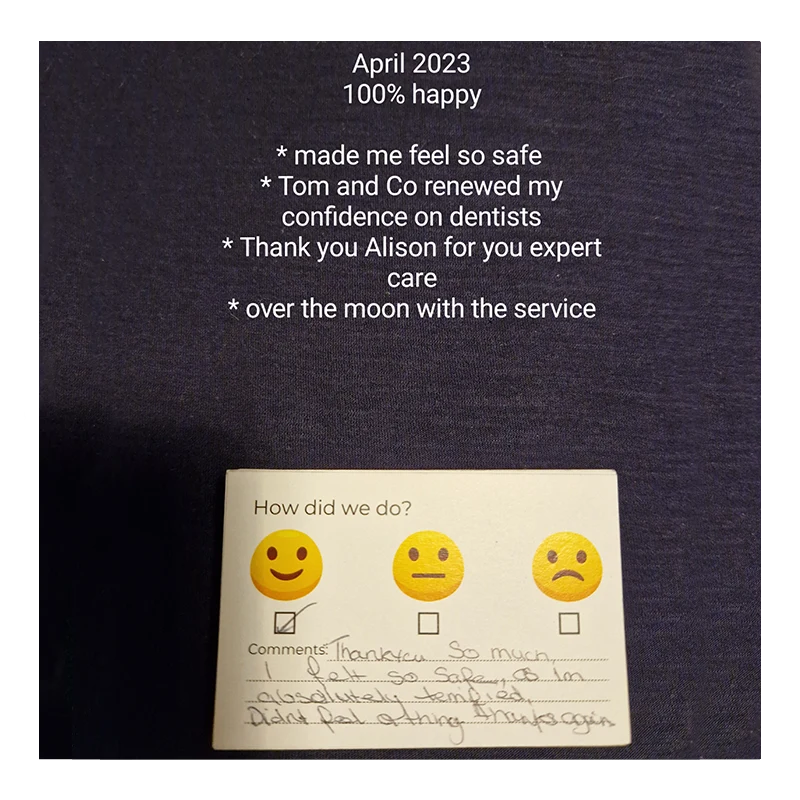 Patient Reviews at Start Smiling Dentist in Essex