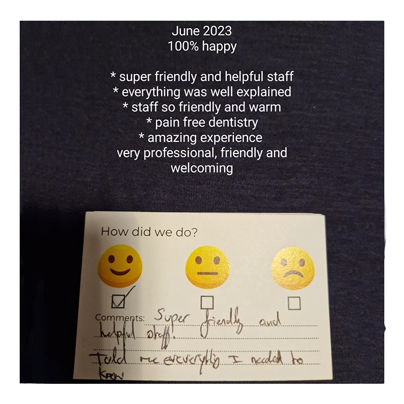 Patient Reviews at Start Smiling Dentist in Essex