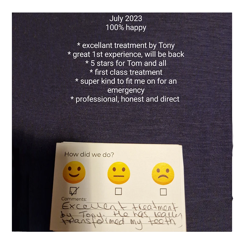 Patient Reviews at Start Smiling Dentist in Essex